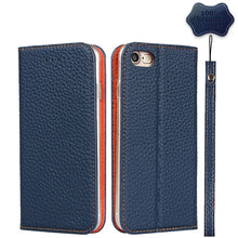 Load image into Gallery viewer, Litchi Texture Horizontal Flip Top Layer Cowhide Leather Case with Holder &amp; Card Slots &amp; Wallet &amp; Strap &amp; Wire Winder, For iPhone 12 mini, For iPhone 12 / 12 Pro, For iPhone 12 Pro Max, For iPhone 11 Pro, For iPhone 11, For iPhone 11 Pro Max           ...