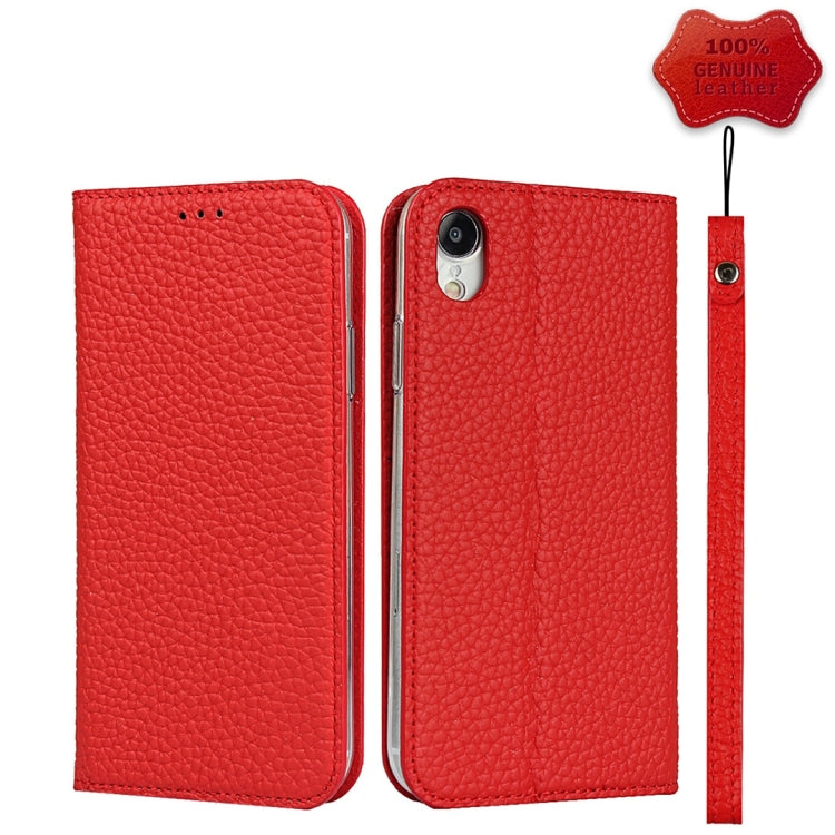Litchi Texture Horizontal Flip Top Layer Cowhide Leather Case with Holder & Card Slots & Wallet & Strap & Wire Winder, For iPhone 6 & 6s, For iPhone 6 Plus & 6s Plus, For iPhone XR, For iPhone XS Max