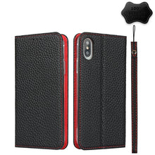 Load image into Gallery viewer, Litchi Texture Horizontal Flip Top Layer Cowhide Leather Case with Holder &amp; Card Slots &amp; Wallet &amp; Strap &amp; Wire Winder, For iPhone 6 &amp; 6s, For iPhone 6 Plus &amp; 6s Plus, For iPhone XR, For iPhone XS Max