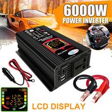 Load image into Gallery viewer, Tang III Generation 12V to 220V 6000W Car Power Inverter with LCD Display &amp; Dual USB, 12V to 220V
