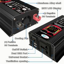 Load image into Gallery viewer, Tang III Generation 12V to 110V 6000W Car Power Inverter with LCD Display &amp; Dual USB, 12V to 110V