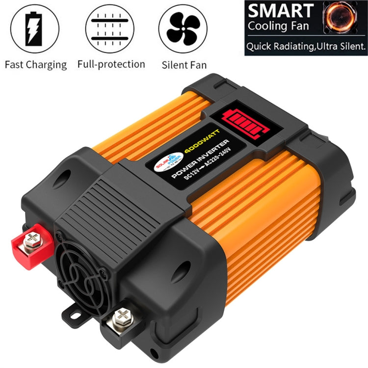 Little Wasp 12V to 220V 4000W Car Power Inverter with LED Display & Dual USB, 12V to 220V 4000W