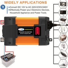 Load image into Gallery viewer, Little Wasp 12V to 220V 4000W Car Power Inverter with LED Display &amp; Dual USB, 12V to 220V 4000W