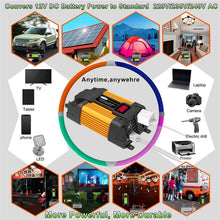 Load image into Gallery viewer, Little Wasp 12V to 220V 4000W Car Power Inverter with LED Display &amp; Dual USB, 12V to 220V 4000W