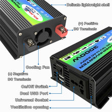 Load image into Gallery viewer, Tang I Generation 12V to 220V 3000W Intelligent Car Power Inverter with Dual USB, 12V to 220V