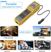 Load image into Gallery viewer, 12V to 220V 300W Car Power Inverter with Three USB, 12V to 220V