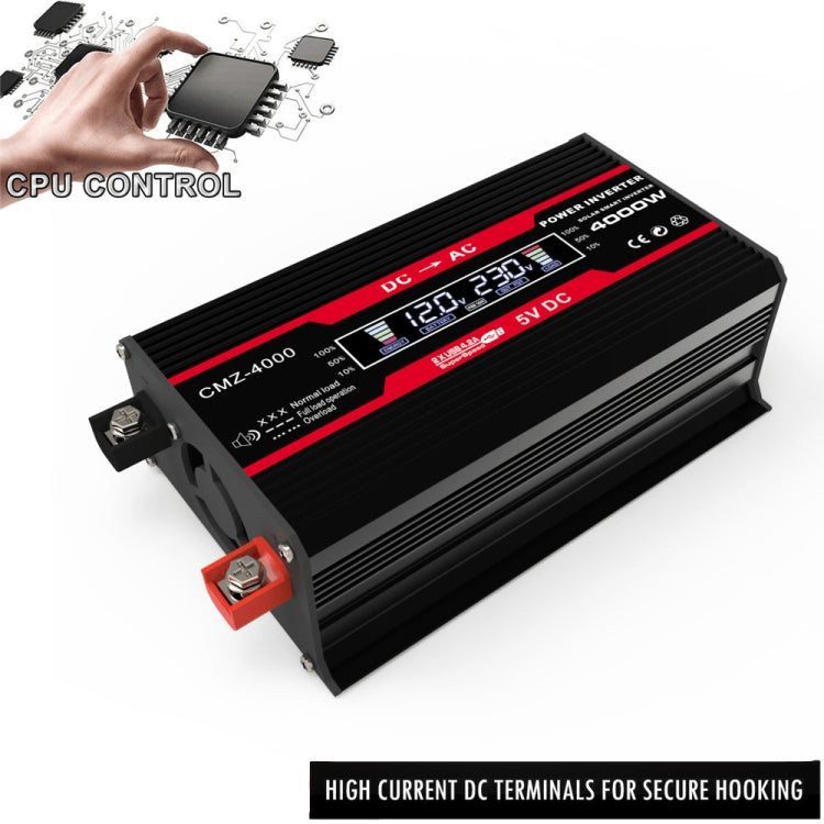 Zhizun 12V to 110V 4000W Car Power Inverter, 12V to 110V