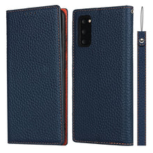 Load image into Gallery viewer, Litchi Texture Horizontal Flip Top Layer Cowhide Leather Case with Holder &amp; Card Slots &amp; Wallet &amp; Strap &amp; Wire Winder, For Samsung Galaxy S21 5G, For Samsung Galaxy S20, For Samsung Galaxy S20 Plus, For Samsung Galaxy S20 Ultra, For Samsung Galaxy S20 FE