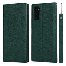 Load image into Gallery viewer, Litchi Texture Horizontal Flip Top Layer Cowhide Leather Case with Holder &amp; Card Slots &amp; Wallet &amp; Strap &amp; Wire Winder, For Samsung Galaxy S21 5G, For Samsung Galaxy S20, For Samsung Galaxy S20 Plus, For Samsung Galaxy S20 Ultra, For Samsung Galaxy S20 FE