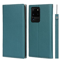 Load image into Gallery viewer, Litchi Texture Horizontal Flip Top Layer Cowhide Leather Case with Holder &amp; Card Slots &amp; Wallet &amp; Strap &amp; Wire Winder, For Samsung Galaxy S21 5G, For Samsung Galaxy S20, For Samsung Galaxy S20 Plus, For Samsung Galaxy S20 Ultra, For Samsung Galaxy S20 FE