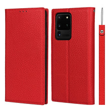 Load image into Gallery viewer, Litchi Texture Horizontal Flip Top Layer Cowhide Leather Case with Holder &amp; Card Slots &amp; Wallet &amp; Strap &amp; Wire Winder, For Samsung Galaxy S21 5G, For Samsung Galaxy S20, For Samsung Galaxy S20 Plus, For Samsung Galaxy S20 Ultra, For Samsung Galaxy S20 FE