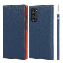 Load image into Gallery viewer, Litchi Texture Horizontal Flip Top Layer Cowhide Leather Case with Holder &amp; Card Slots &amp; Wallet &amp; Strap &amp; Wire Winder, For Samsung Galaxy S21 5G, For Samsung Galaxy S20, For Samsung Galaxy S20 Plus, For Samsung Galaxy S20 Ultra, For Samsung Galaxy S20 FE