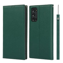Load image into Gallery viewer, Litchi Texture Horizontal Flip Top Layer Cowhide Leather Case with Holder &amp; Card Slots &amp; Wallet &amp; Strap &amp; Wire Winder, For Samsung Galaxy S21 5G, For Samsung Galaxy S20, For Samsung Galaxy S20 Plus, For Samsung Galaxy S20 Ultra, For Samsung Galaxy S20 FE