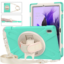Load image into Gallery viewer, Silicone + PC Protective Case with Holder &amp; Shoulder Strap, For Samsung Galaxy Tab S7 FE 5G 12.4 T730, For Samsung Galaxy Tab S7 FE T730 / S7+ / S9+ /S8+