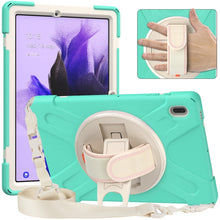 Load image into Gallery viewer, Silicone + PC Protective Case with Holder &amp; Shoulder Strap, For Samsung Galaxy Tab S7 FE 5G 12.4 T730, For Samsung Galaxy Tab S7 FE T730 / S7+ / S9+ /S8+