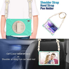 Load image into Gallery viewer, Silicone + PC Protective Case with Holder &amp; Shoulder Strap, For Samsung Galaxy Tab S7 FE 5G 12.4 T730, For Samsung Galaxy Tab S7 FE T730 / S7+ / S9+ /S8+