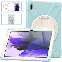 Load image into Gallery viewer, Silicone + PC Protective Case with Holder &amp; Shoulder Strap, For Samsung Galaxy Tab S7 FE 5G 12.4 T730, For Samsung Galaxy Tab S7 FE T730 / S7+ / S9+ /S8+