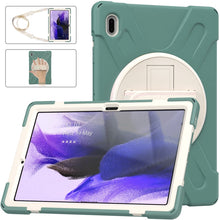 Load image into Gallery viewer, Silicone + PC Protective Case with Holder &amp; Shoulder Strap, For Samsung Galaxy Tab S7 FE 5G 12.4 T730, For Samsung Galaxy Tab S7 FE T730 / S7+ / S9+ /S8+