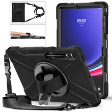 Load image into Gallery viewer, Silicone + PC Protective Case with Holder &amp; Shoulder Strap, For Samsung Galaxy Tab S7 FE 5G 12.4 T730, For Samsung Galaxy Tab S7 FE T730 / S7+ / S9+ /S8+