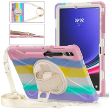 Load image into Gallery viewer, Silicone + PC Protective Case with Holder &amp; Shoulder Strap, For Samsung Galaxy Tab S7 FE 5G 12.4 T730, For Samsung Galaxy Tab S7 FE T730 / S7+ / S9+ /S8+