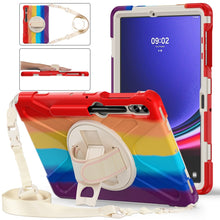 Load image into Gallery viewer, Silicone + PC Protective Case with Holder &amp; Shoulder Strap, For Samsung Galaxy Tab S7 FE 5G 12.4 T730, For Samsung Galaxy Tab S7 FE T730 / S7+ / S9+ /S8+