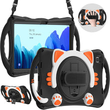 Load image into Gallery viewer, Cute Cat King Kids Shockproof EVA Protective Case with Holder &amp; Shoulder Strap &amp; Handle, For Samsung Galaxy Tab A7 10.4 2020 SM-T500