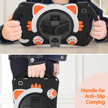 Load image into Gallery viewer, Cute Cat King Kids Shockproof EVA Protective Case with Holder &amp; Shoulder Strap &amp; Handle, For Samsung Galaxy Tab A7 10.4 2020 SM-T500