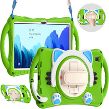 Load image into Gallery viewer, Cute Cat King Kids Shockproof EVA Protective Case with Holder &amp; Shoulder Strap &amp; Handle, For Samsung Galaxy Tab A7 10.4 2020 SM-T500