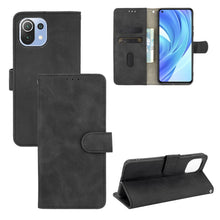 Load image into Gallery viewer, Solid Color Skin Feel Magnetic Buckle Horizontal Flip Calf Texture PU Leather Case with Holder &amp; Card Slots &amp; Wallet, For Vivo V21e 5G, For Xiaomi Mi 11 Lite