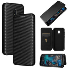 Load image into Gallery viewer, Carbon Fiber Texture Magnetic Horizontal Flip TPU + PC + PU Leather Case with Card Slot, For Nokia C1 Plus, For Samsung Galaxy A03s, For UMIDIGI A11