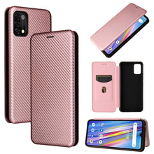 Load image into Gallery viewer, Carbon Fiber Texture Magnetic Horizontal Flip TPU + PC + PU Leather Case with Card Slot, For Nokia C1 Plus, For Samsung Galaxy A03s, For UMIDIGI A11