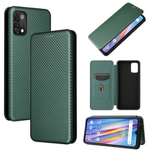 Load image into Gallery viewer, Carbon Fiber Texture Magnetic Horizontal Flip TPU + PC + PU Leather Case with Card Slot, For Nokia C1 Plus, For Samsung Galaxy A03s, For UMIDIGI A11