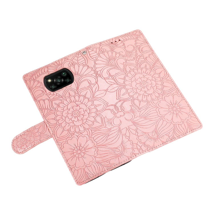 Skin Feel Embossed Sunflower Horizontal Flip Leather Case with Holder & Card Slots & Wallet & Lanyard, For Xiaomi POCO X3 NFC / X3 Pro / X3, For Xiaomi Redmi K40 / K40 Pro / Poco F3, For Xiaomi Mi 10T Lite 5G, For Xiaomi Mi 11, For Xiaomi Redmi Note 9 ...