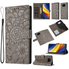 Load image into Gallery viewer, Skin Feel Embossed Sunflower Horizontal Flip Leather Case with Holder &amp; Card Slots &amp; Wallet &amp; Lanyard, For Xiaomi POCO X3 NFC / X3 Pro / X3, For Xiaomi Redmi K40 / K40 Pro / Poco F3, For Xiaomi Mi 10T Lite 5G, For Xiaomi Mi 11, For Xiaomi Redmi Note 9 ...