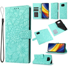 Load image into Gallery viewer, Skin Feel Embossed Sunflower Horizontal Flip Leather Case with Holder &amp; Card Slots &amp; Wallet &amp; Lanyard, For Xiaomi POCO X3 NFC / X3 Pro / X3, For Xiaomi Redmi K40 / K40 Pro / Poco F3, For Xiaomi Mi 10T Lite 5G, For Xiaomi Mi 11, For Xiaomi Redmi Note 9 ...
