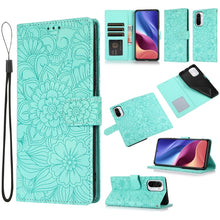 Load image into Gallery viewer, Skin Feel Embossed Sunflower Horizontal Flip Leather Case with Holder &amp; Card Slots &amp; Wallet &amp; Lanyard, For Xiaomi POCO X3 NFC / X3 Pro / X3, For Xiaomi Redmi K40 / K40 Pro / Poco F3, For Xiaomi Mi 10T Lite 5G, For Xiaomi Mi 11, For Xiaomi Redmi Note 9 ...