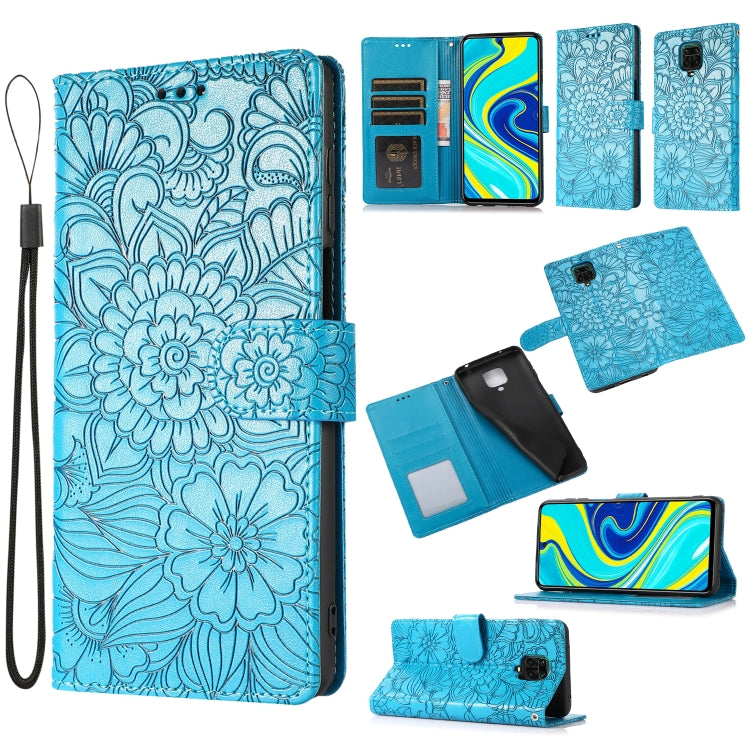 Skin Feel Embossed Sunflower Horizontal Flip Leather Case with Holder & Card Slots & Wallet & Lanyard, For Xiaomi POCO X3 NFC / X3 Pro / X3, For Xiaomi Redmi K40 / K40 Pro / Poco F3, For Xiaomi Mi 10T Lite 5G, For Xiaomi Mi 11, For Xiaomi Redmi Note 9 ...