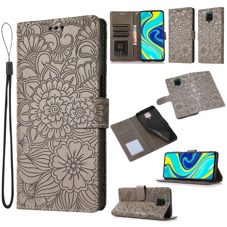 Skin Feel Embossed Sunflower Horizontal Flip Leather Case with Holder & Card Slots & Wallet & Lanyard, For Xiaomi POCO X3 NFC / X3 Pro / X3, For Xiaomi Redmi K40 / K40 Pro / Poco F3, For Xiaomi Mi 10T Lite 5G, For Xiaomi Mi 11, For Xiaomi Redmi Note 9 ...