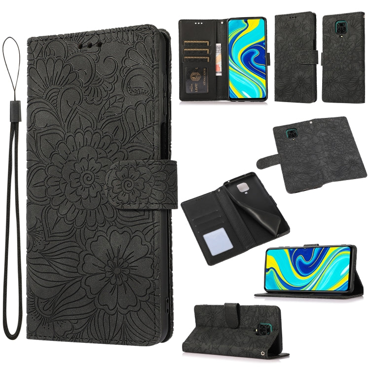 Skin Feel Embossed Sunflower Horizontal Flip Leather Case with Holder & Card Slots & Wallet & Lanyard, For Xiaomi POCO X3 NFC / X3 Pro / X3, For Xiaomi Redmi K40 / K40 Pro / Poco F3, For Xiaomi Mi 10T Lite 5G, For Xiaomi Mi 11, For Xiaomi Redmi Note 9 ...