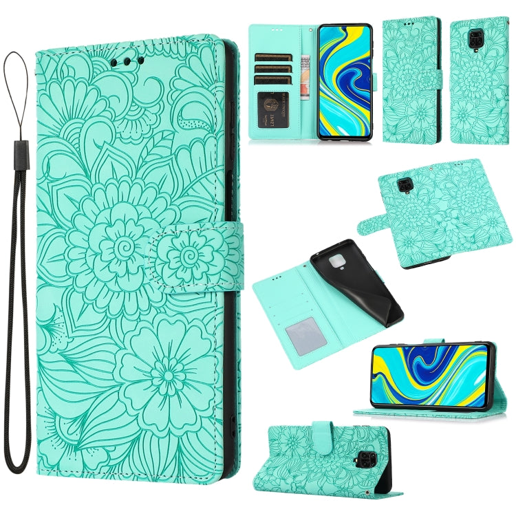 Skin Feel Embossed Sunflower Horizontal Flip Leather Case with Holder & Card Slots & Wallet & Lanyard, For Xiaomi POCO X3 NFC / X3 Pro / X3, For Xiaomi Redmi K40 / K40 Pro / Poco F3, For Xiaomi Mi 10T Lite 5G, For Xiaomi Mi 11, For Xiaomi Redmi Note 9 ...