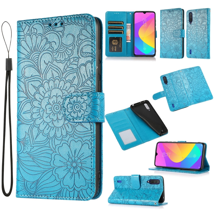 Skin Feel Embossed Sunflower Horizontal Flip Leather Case with Holder & Card Slots & Wallet & Lanyard, For Xiaomi POCO X3 NFC / X3 Pro / X3, For Xiaomi Redmi K40 / K40 Pro / Poco F3, For Xiaomi Mi 10T Lite 5G, For Xiaomi Mi 11, For Xiaomi Redmi Note 9 ...