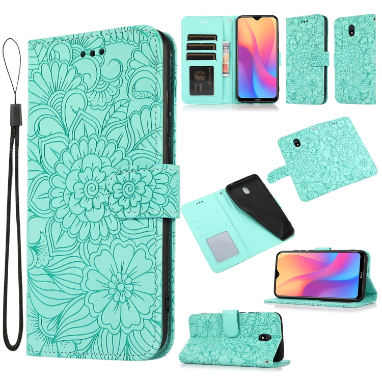 Skin Feel Embossed Sunflower Horizontal Flip Leather Case with Holder & Card Slots & Wallet & Lanyard, For Xiaomi POCO X3 NFC / X3 Pro / X3, For Xiaomi Redmi K40 / K40 Pro / Poco F3, For Xiaomi Mi 10T Lite 5G, For Xiaomi Mi 11, For Xiaomi Redmi Note 9 ...