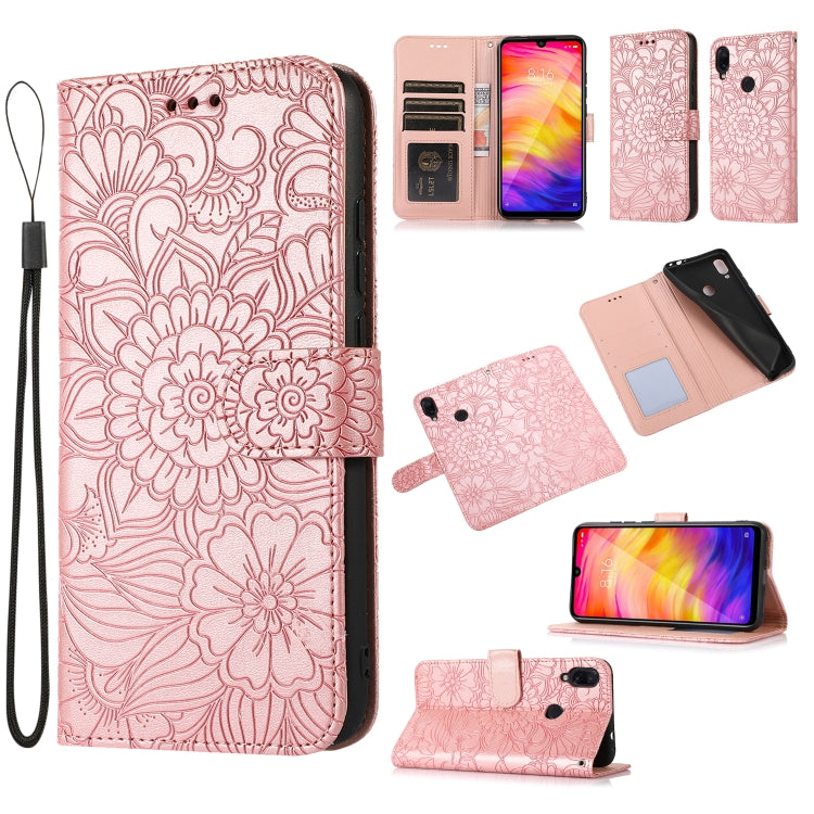 Skin Feel Embossed Sunflower Horizontal Flip Leather Case with Holder & Card Slots & Wallet & Lanyard, For Xiaomi POCO X3 NFC / X3 Pro / X3, For Xiaomi Redmi K40 / K40 Pro / Poco F3, For Xiaomi Mi 10T Lite 5G, For Xiaomi Mi 11, For Xiaomi Redmi Note 9 ...