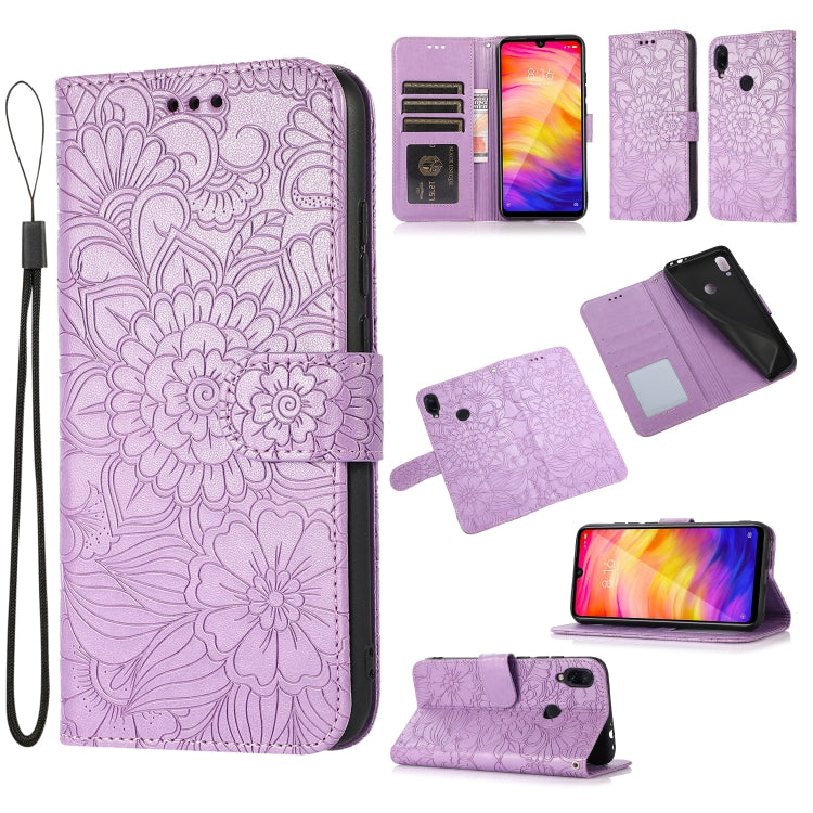 Skin Feel Embossed Sunflower Horizontal Flip Leather Case with Holder & Card Slots & Wallet & Lanyard, For Xiaomi POCO X3 NFC / X3 Pro / X3, For Xiaomi Redmi K40 / K40 Pro / Poco F3, For Xiaomi Mi 10T Lite 5G, For Xiaomi Mi 11, For Xiaomi Redmi Note 9 ...