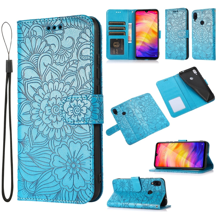 Skin Feel Embossed Sunflower Horizontal Flip Leather Case with Holder & Card Slots & Wallet & Lanyard, For Xiaomi POCO X3 NFC / X3 Pro / X3, For Xiaomi Redmi K40 / K40 Pro / Poco F3, For Xiaomi Mi 10T Lite 5G, For Xiaomi Mi 11, For Xiaomi Redmi Note 9 ...