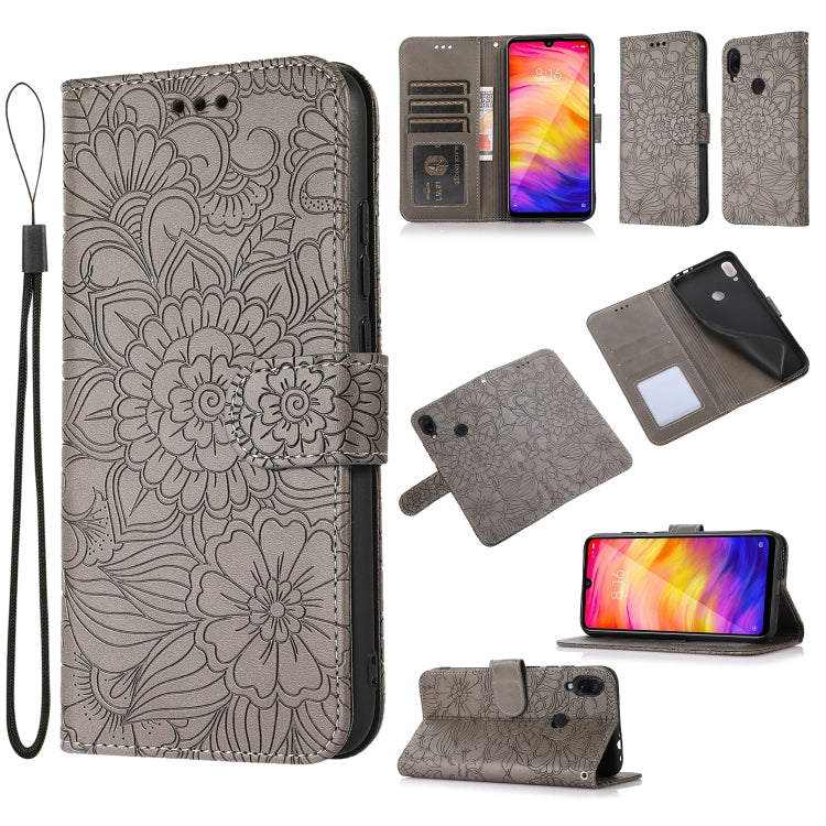 Skin Feel Embossed Sunflower Horizontal Flip Leather Case with Holder & Card Slots & Wallet & Lanyard, For Xiaomi POCO X3 NFC / X3 Pro / X3, For Xiaomi Redmi K40 / K40 Pro / Poco F3, For Xiaomi Mi 10T Lite 5G, For Xiaomi Mi 11, For Xiaomi Redmi Note 9 ...