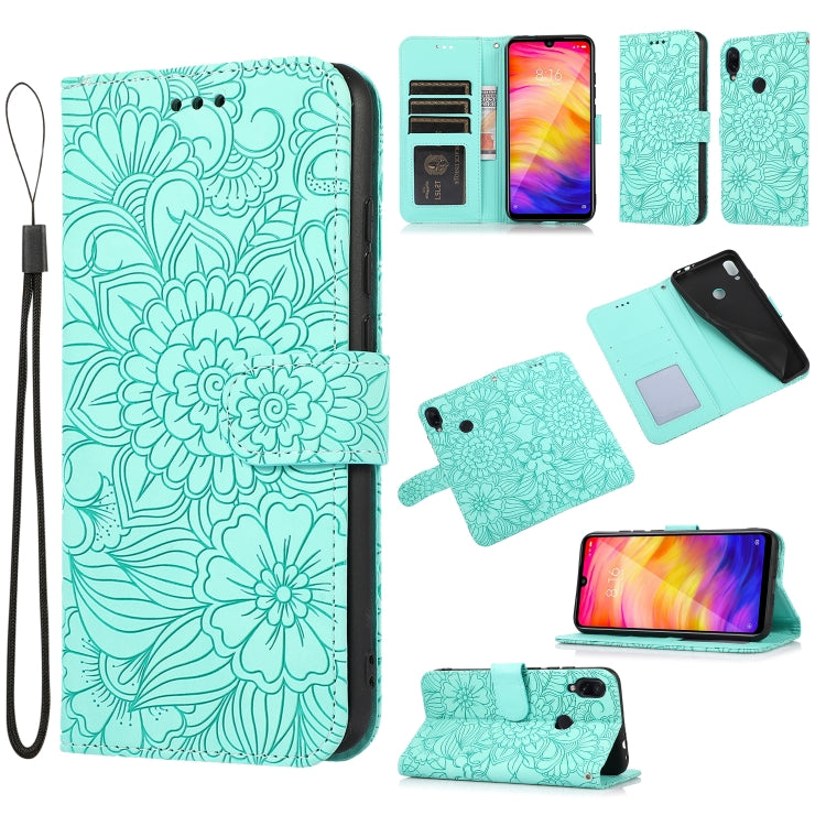 Skin Feel Embossed Sunflower Horizontal Flip Leather Case with Holder & Card Slots & Wallet & Lanyard, For Xiaomi POCO X3 NFC / X3 Pro / X3, For Xiaomi Redmi K40 / K40 Pro / Poco F3, For Xiaomi Mi 10T Lite 5G, For Xiaomi Mi 11, For Xiaomi Redmi Note 9 ...