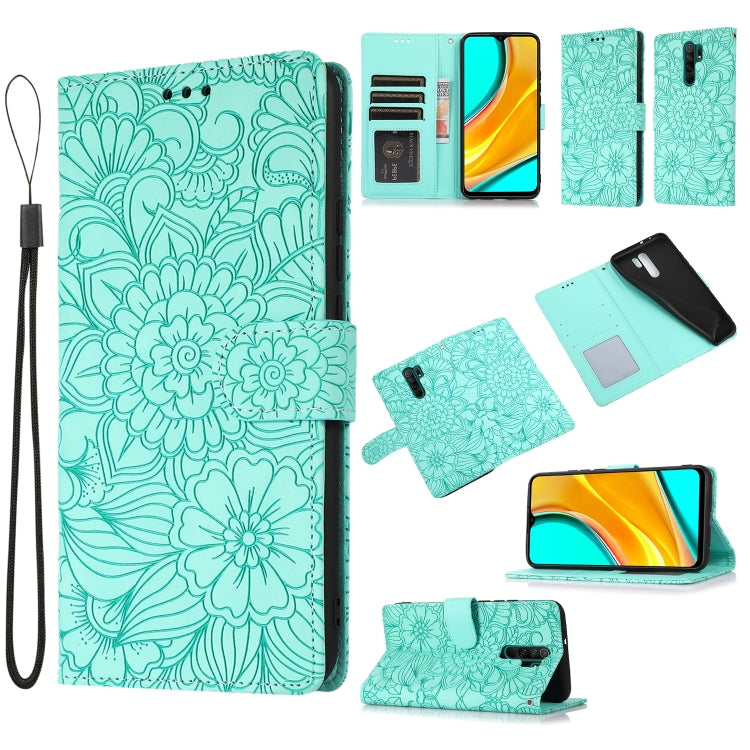 Skin Feel Embossed Sunflower Horizontal Flip Leather Case with Holder & Card Slots & Wallet & Lanyard, For Xiaomi Redmi 9, For Xiaomi Redmi 10X 5G, For Xiaomi Redmi K30 Pro, For Xiaomi Mi CC9 Pro, For Xiaomi Redmi K20, For Xiaomi Redmi 8               ...