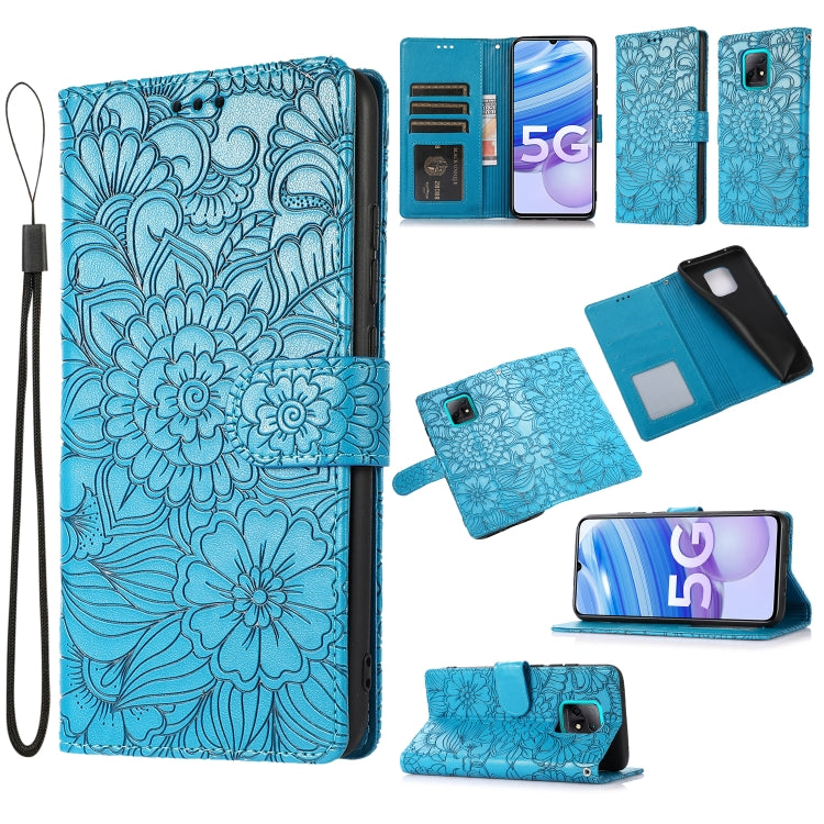 Skin Feel Embossed Sunflower Horizontal Flip Leather Case with Holder & Card Slots & Wallet & Lanyard, For Xiaomi Redmi 9, For Xiaomi Redmi 10X 5G, For Xiaomi Redmi K30 Pro, For Xiaomi Mi CC9 Pro, For Xiaomi Redmi K20, For Xiaomi Redmi 8               ...