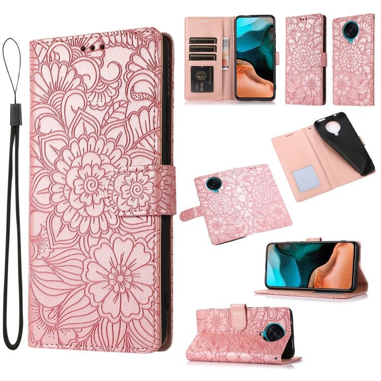 Skin Feel Embossed Sunflower Horizontal Flip Leather Case with Holder & Card Slots & Wallet & Lanyard, For Xiaomi Redmi 9, For Xiaomi Redmi 10X 5G, For Xiaomi Redmi K30 Pro, For Xiaomi Mi CC9 Pro, For Xiaomi Redmi K20, For Xiaomi Redmi 8               ...